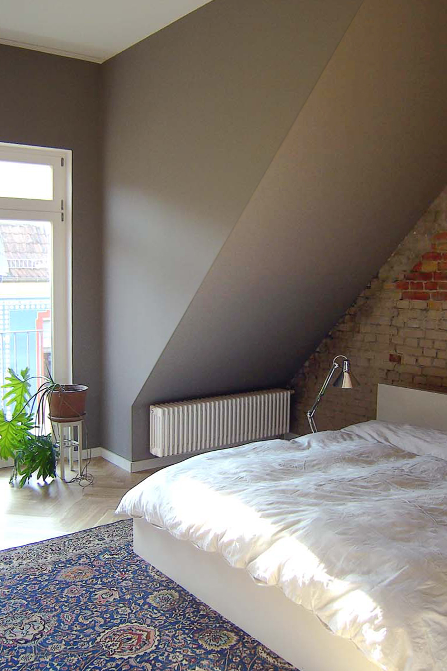 n-vier, attic conversion Berlin-Friedrichshain, dormer windows, sleeping area, bedroom