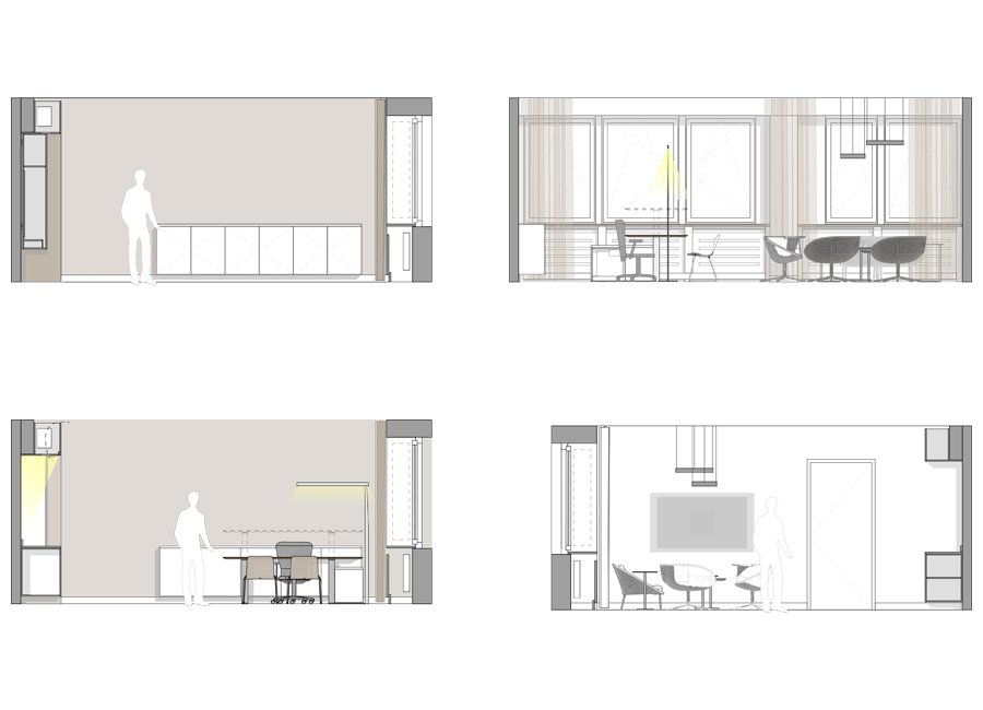 n-vier, interior design, interior fittings, Berlin-Tiergarten, executive office, secretariat, view, design concept